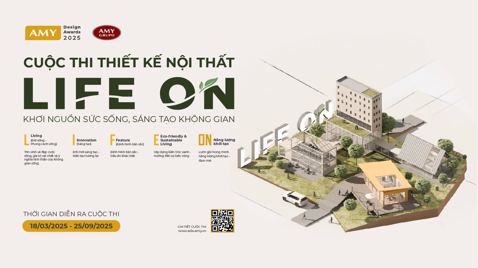 Khởi động cuộc thi thiết kế nội thất AMY DESIGN AWARDS 2025 với chủ đề "L.I.F.E ON"
