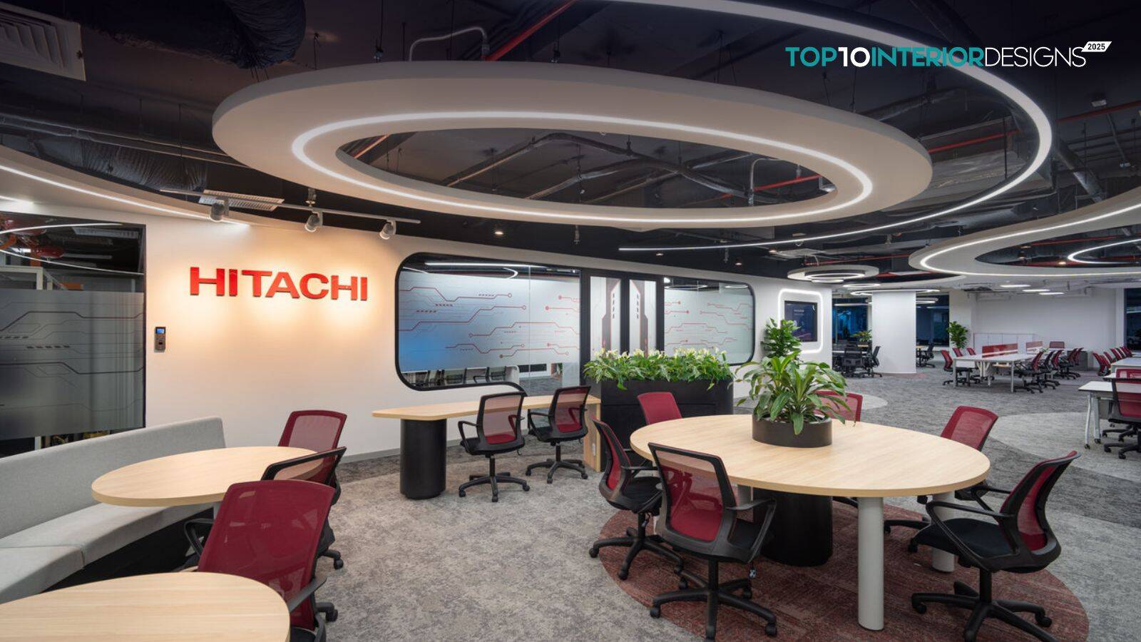 Hitachi Office – Time Flow: Dòng chảy không gian phản ánh triết lý đổi mới bền vững | Co-IDB - Interior Design & Build