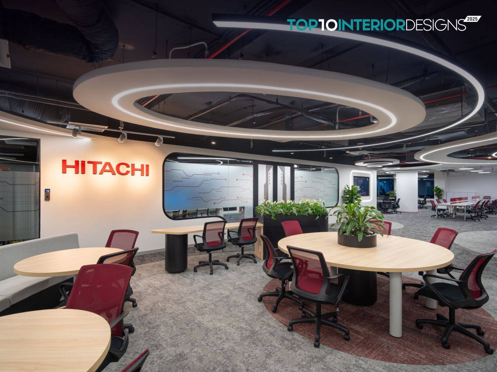 Hitachi Office – Time Flow: Dòng chảy không gian phản ánh triết lý đổi mới bền vững | Co-IDB - Interior Design & Build