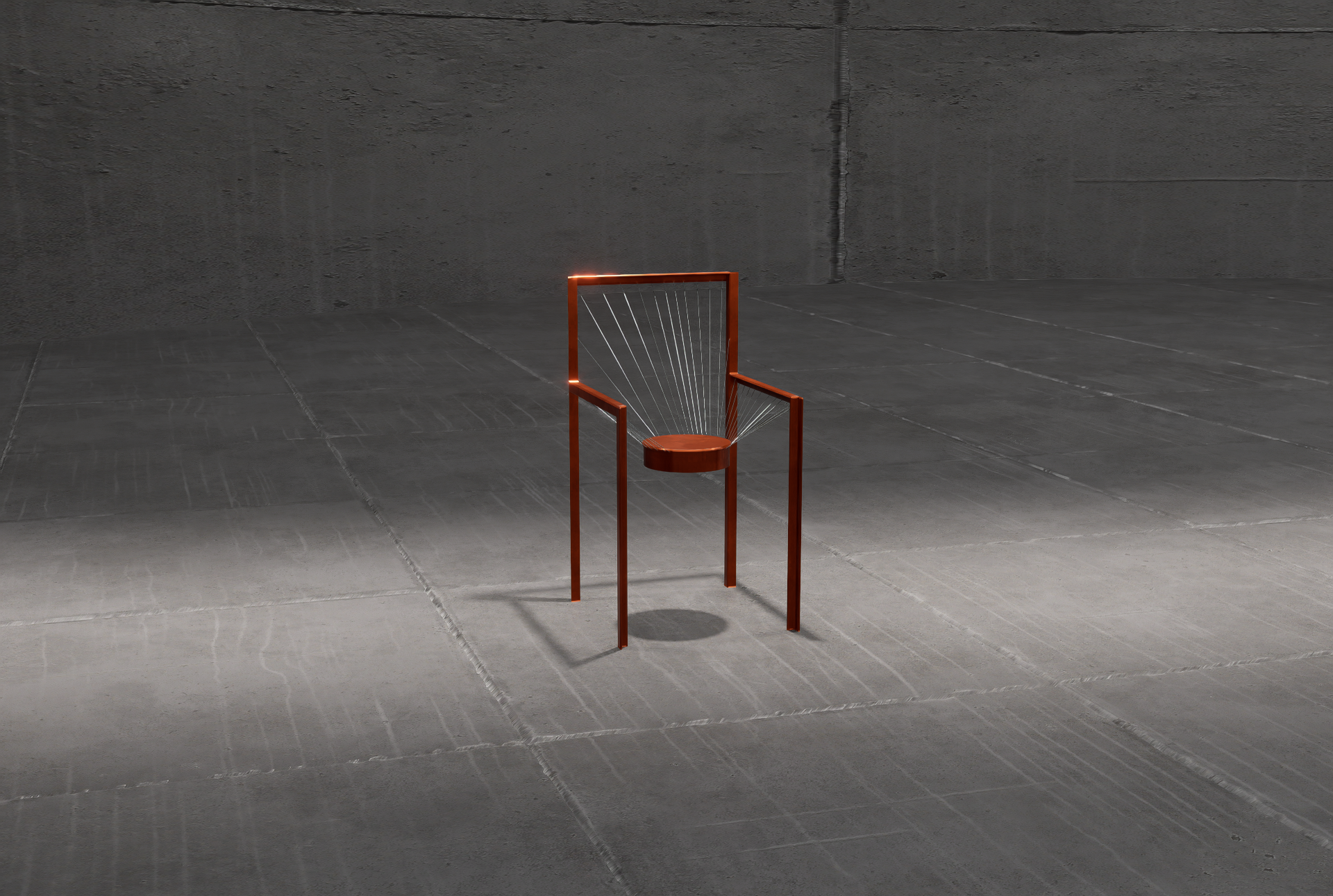 V-Steel Chair - Từ thép tái chế đến hình thái điêu khắc tối giản
