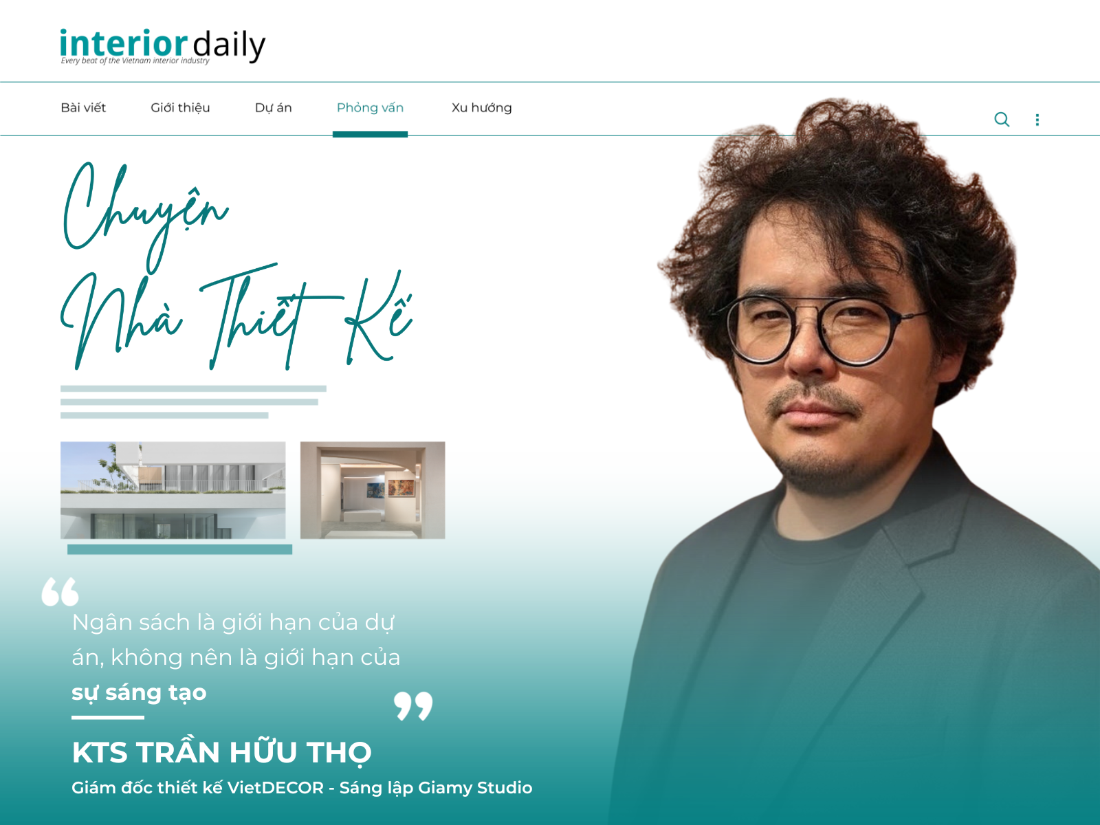 KTS Trần Hữu Thọ: "Ngân sách là giới hạn của dự án, không nên là giới hạn của sự sáng tạo"