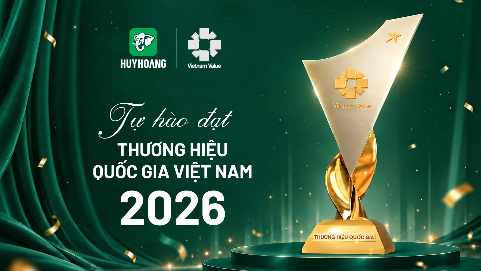 Khóa Huy Hoàng được công nhận Thương hiệu Quốc gia Việt Nam 2026